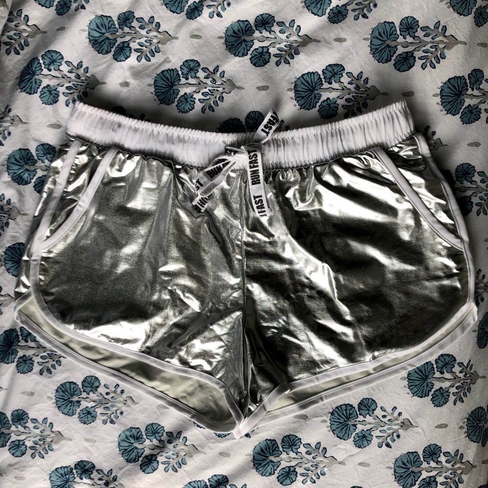Forever21 Silver Running Shorts